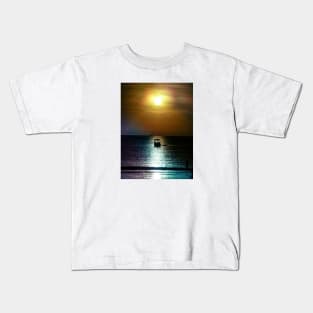 Sunset sky over the sea Kids T-Shirt